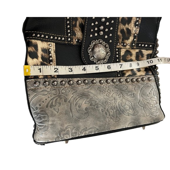 Studded Leopard Print Women's Bag - Picture 11 of 12